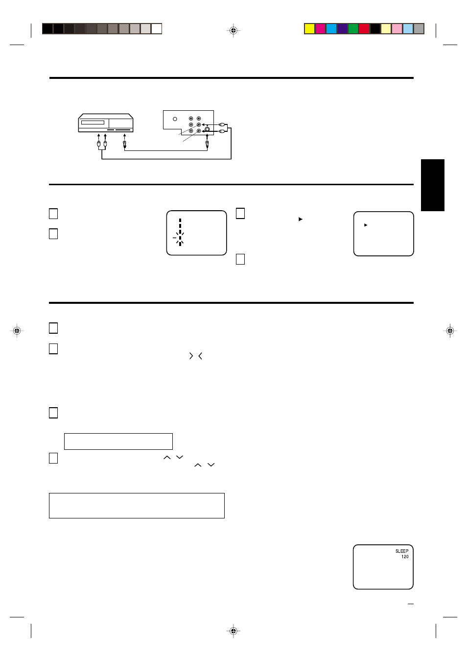 Operacion del televisor, Ajuste de lengua, Conexiones de la toma de audio / video | Esp a ñ ol, Continuación) | Memorex MT2252S MT2271S User Manual | Page 19 / 24