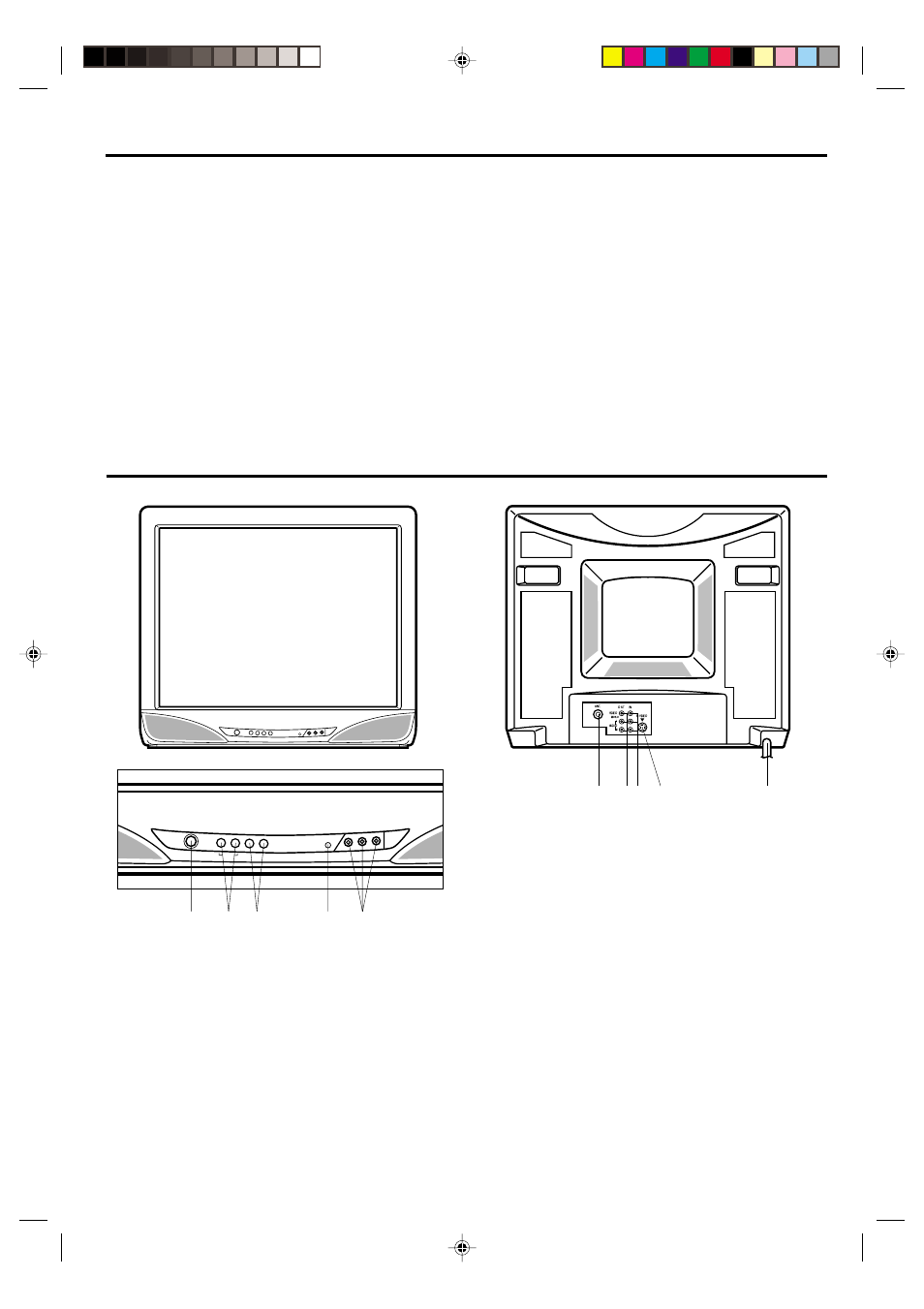 Features location of controls, Front, Back | Memorex MT2252S MT2271S User Manual | Page 4 / 24
