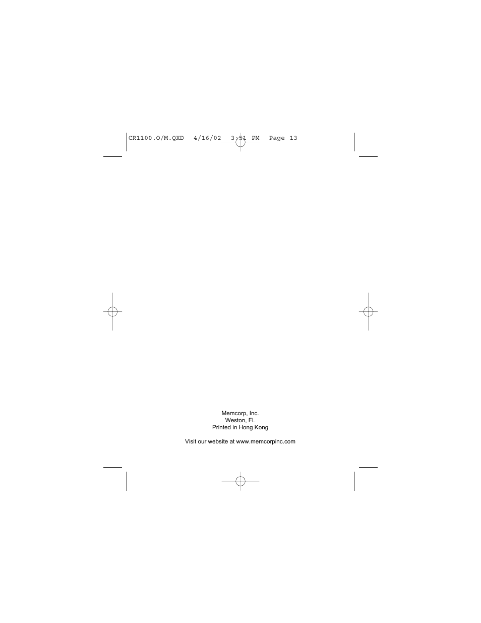 Memorex MSP-CR1100 User Manual | Page 14 / 14