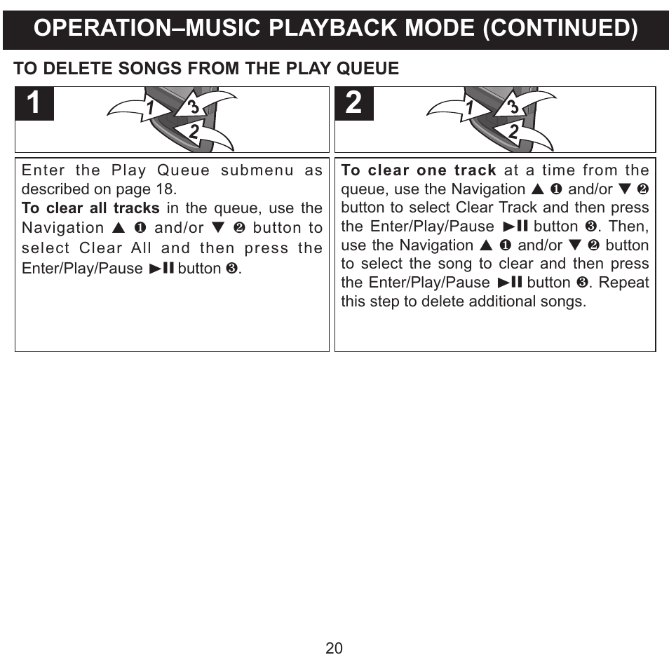 Operation–music playback mode (continued) | Memorex MMP8568-SPT User Manual | Page 21 / 92