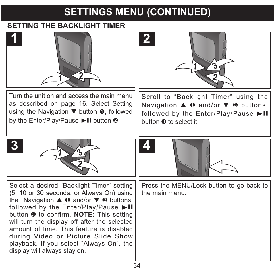 Settings menu (continued) | Memorex MMP8568-SPT User Manual | Page 35 / 92