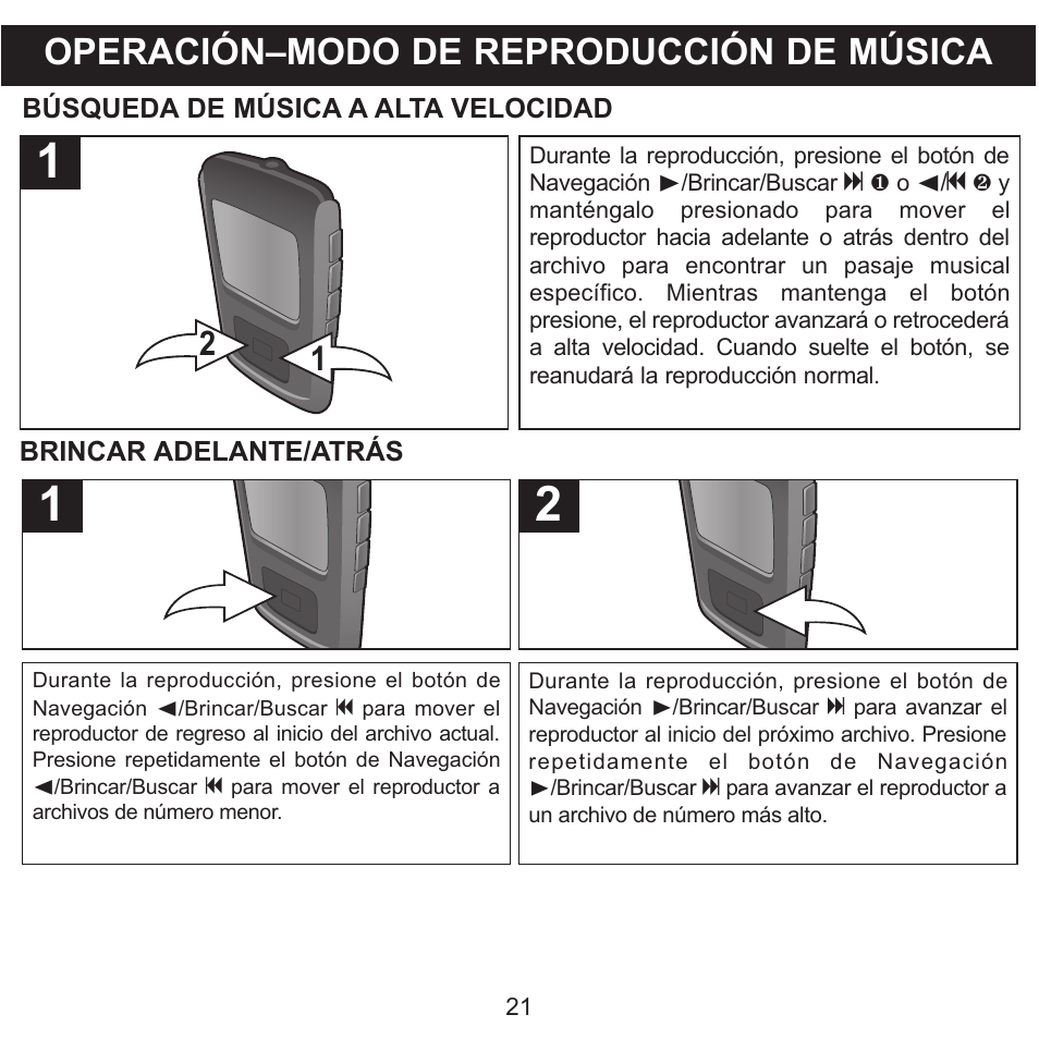 Operación–modo de reproducción de música | Memorex MMP8568-SPT User Manual | Page 67 / 92