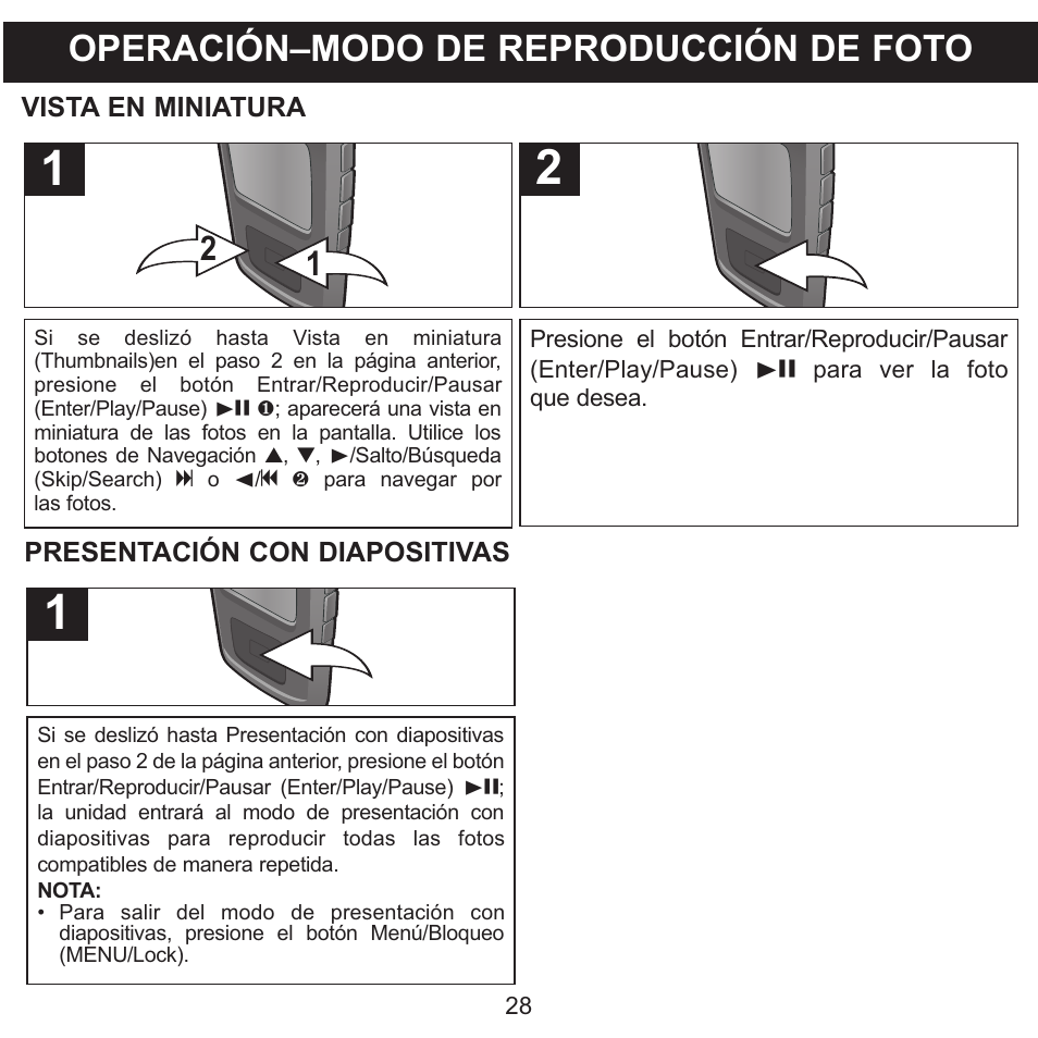 Operación–modo de reproducción de foto | Memorex MMP8568-SPT User Manual | Page 74 / 92