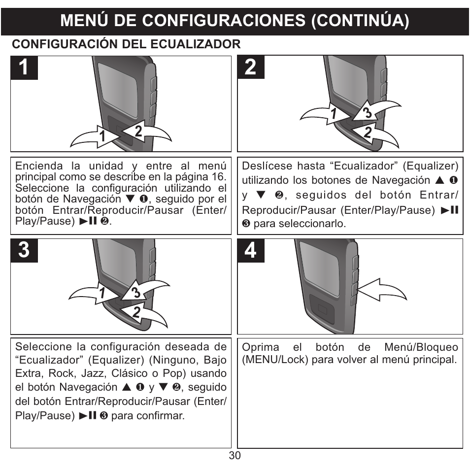 Menú de configuraciones (continúa) | Memorex MMP8568-SPT User Manual | Page 76 / 92