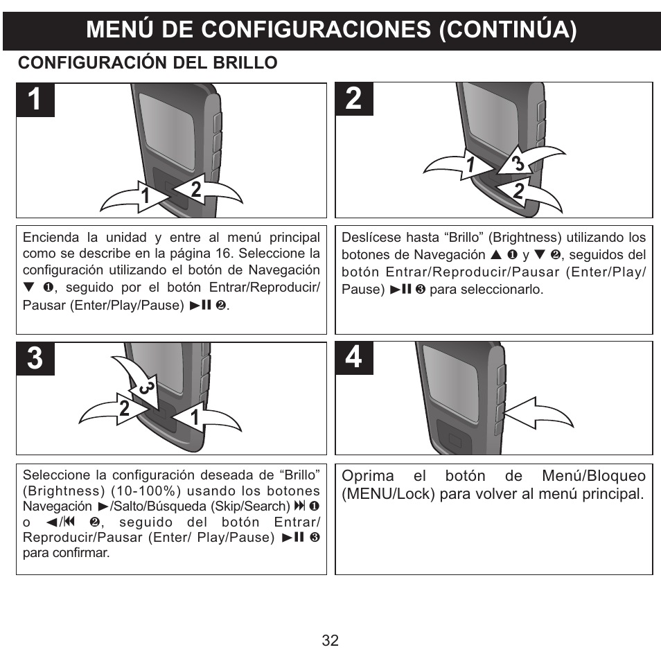 Menú de configuraciones (continúa) | Memorex MMP8568-SPT User Manual | Page 78 / 92