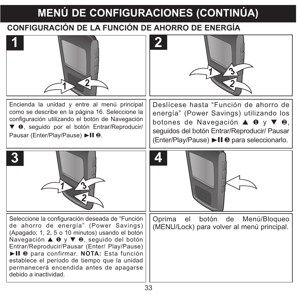 Menú de configuraciones (continúa) | Memorex MMP8568-SPT User Manual | Page 79 / 92