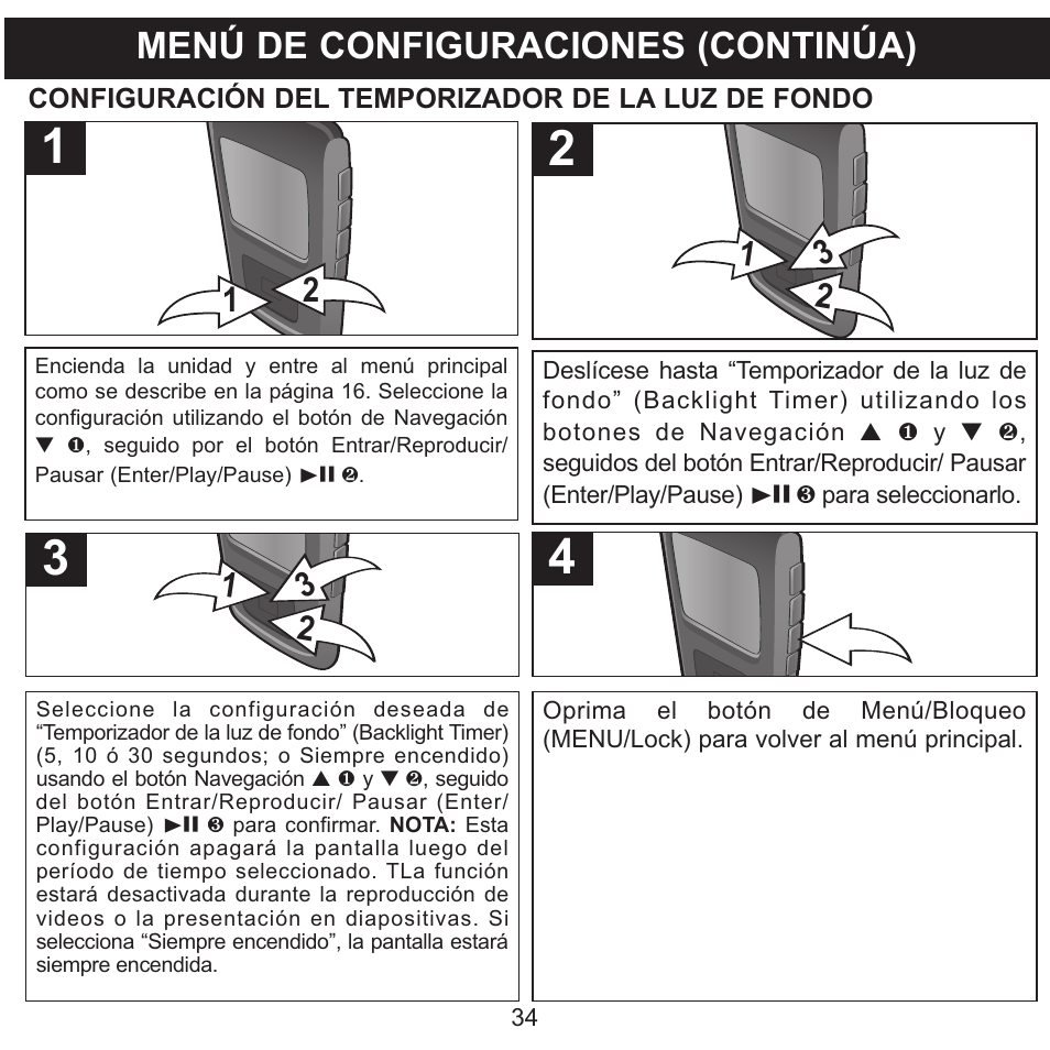 Menú de configuraciones (continúa) | Memorex MMP8568-SPT User Manual | Page 80 / 92