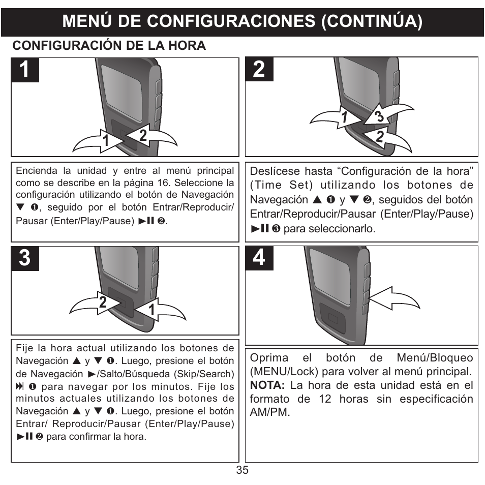 Menú de configuraciones (continúa) | Memorex MMP8568-SPT User Manual | Page 81 / 92