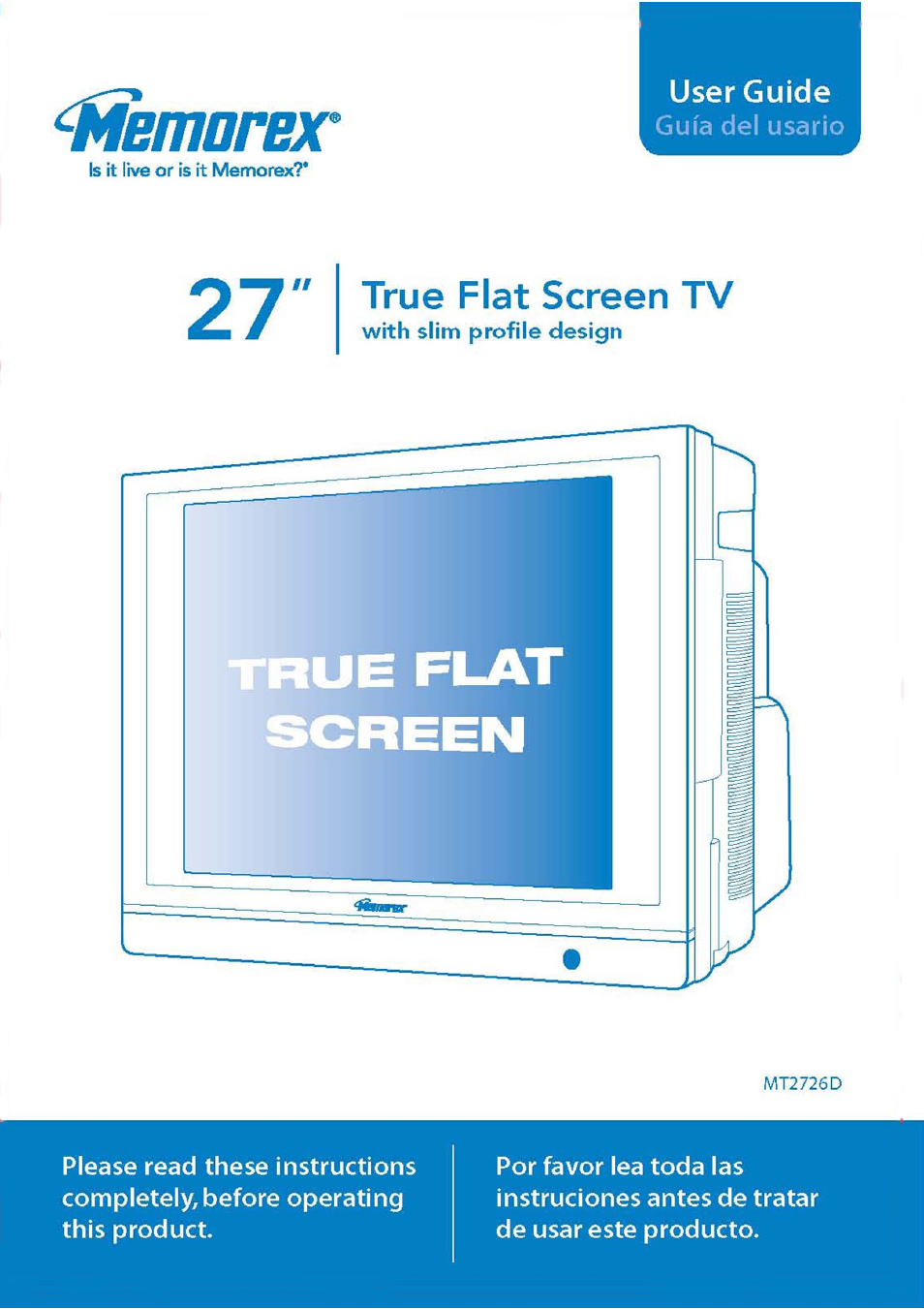 Memorex Flat Screen Tv User Manual | 71 pages