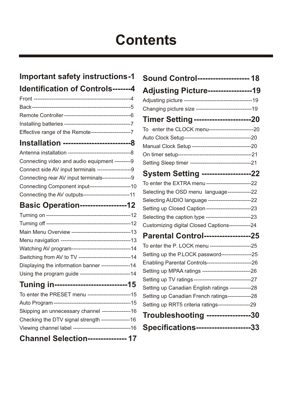 Memorex Flat Screen Tv User Manual | Page 2 / 71