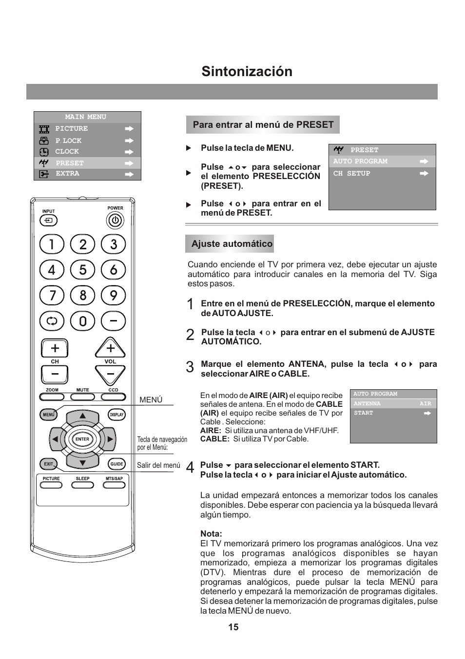 Sintonización | Memorex Flat Screen Tv User Manual | Page 51 / 71