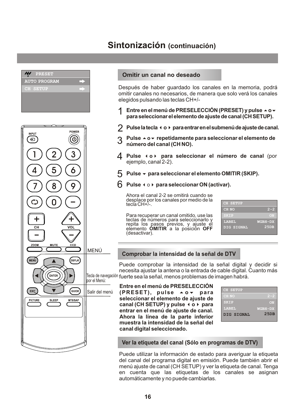 Sintonización, Continuación) | Memorex Flat Screen Tv User Manual | Page 52 / 71