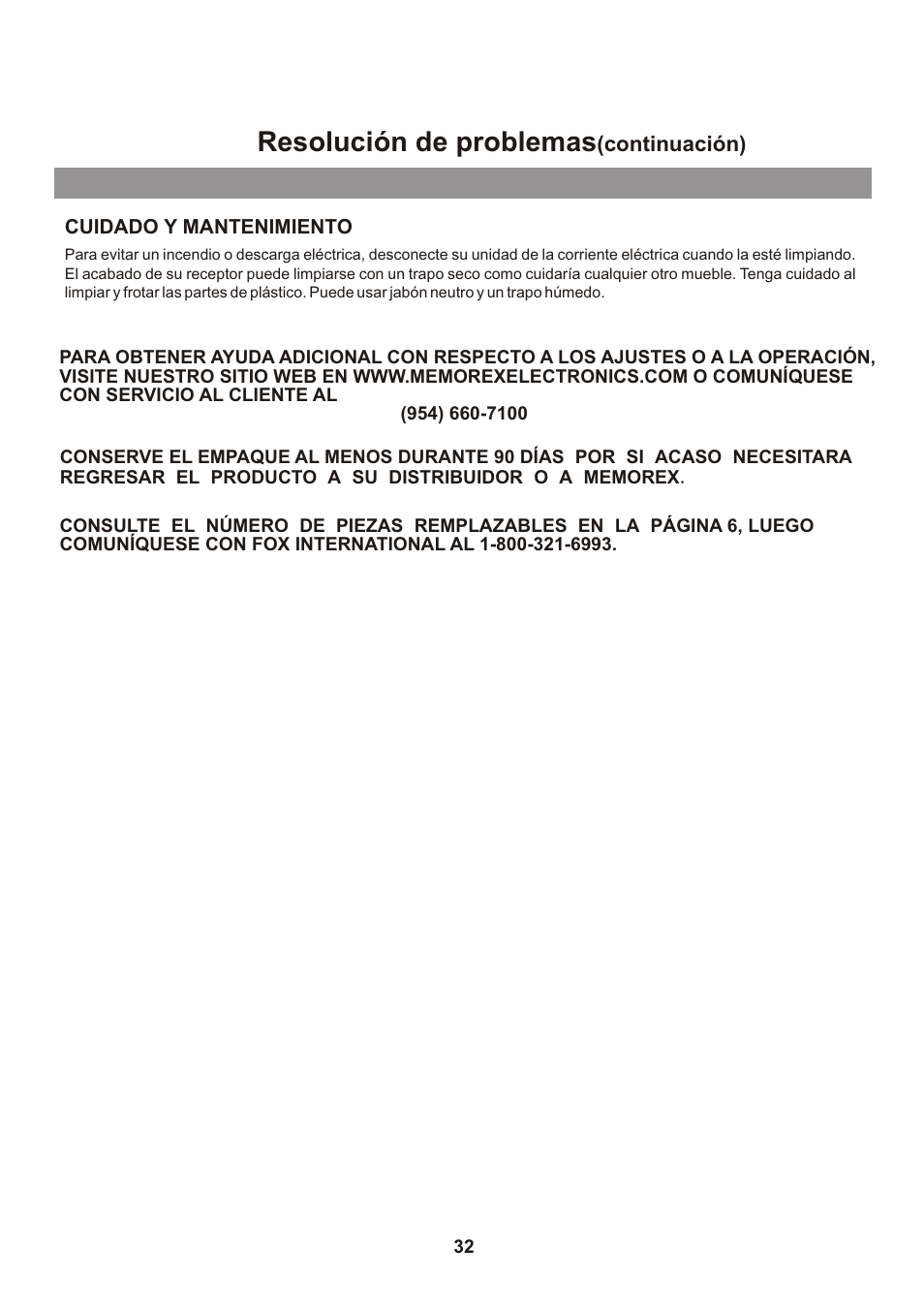 Resolución de problemas | Memorex Flat Screen Tv User Manual | Page 68 / 71