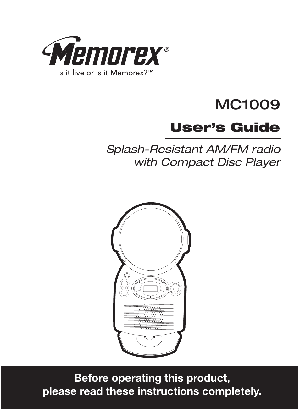 Memorex MC1009 User Manual | 19 pages