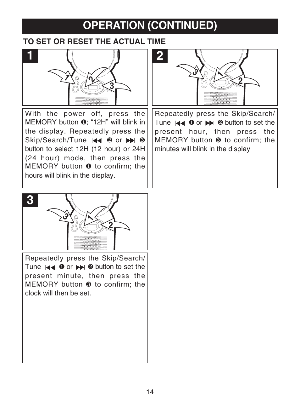 Operation (continued) | Memorex MC1009 User Manual | Page 15 / 19