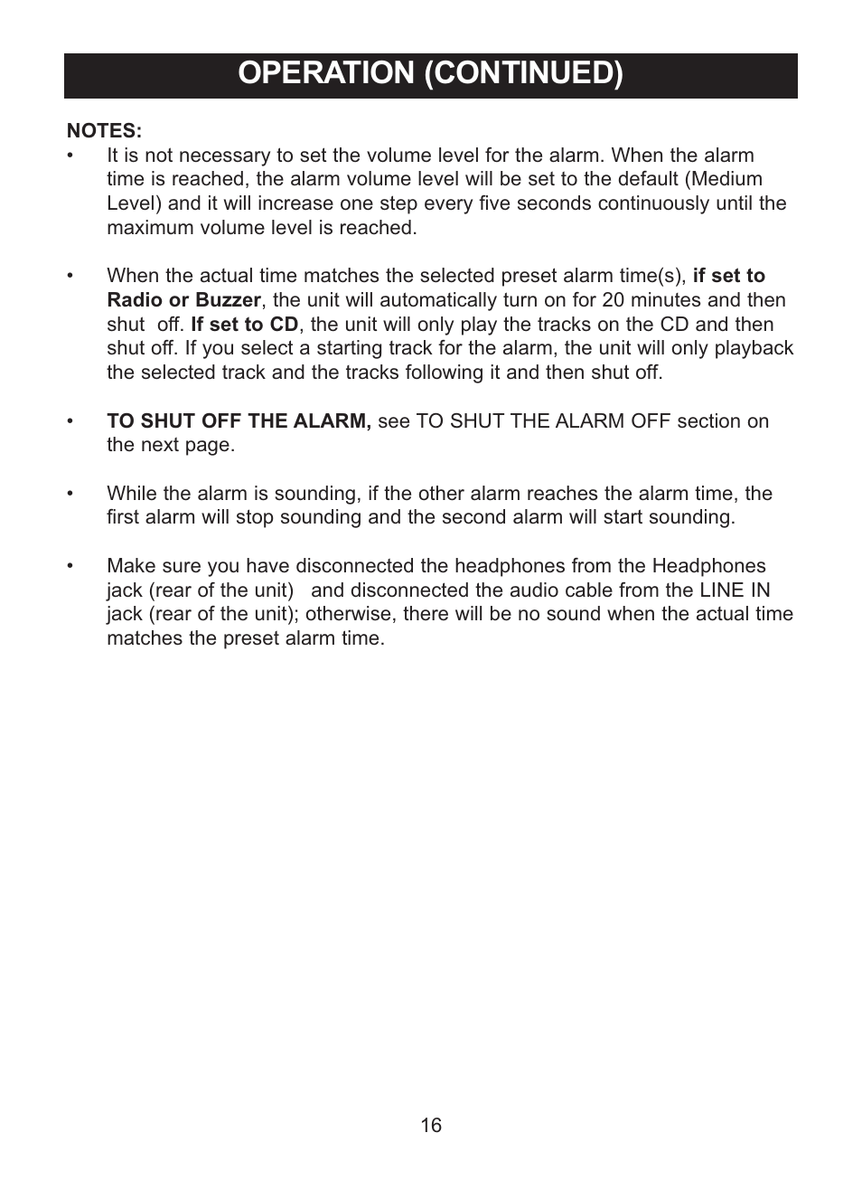 Operation (continued) | Memorex MC7101 User Manual | Page 17 / 22