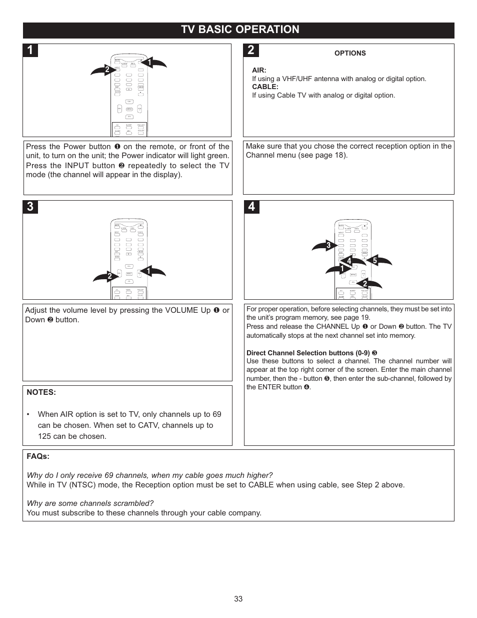 Tv basic operation | Memorex MT2028D-BLK User Manual | Page 34 / 82