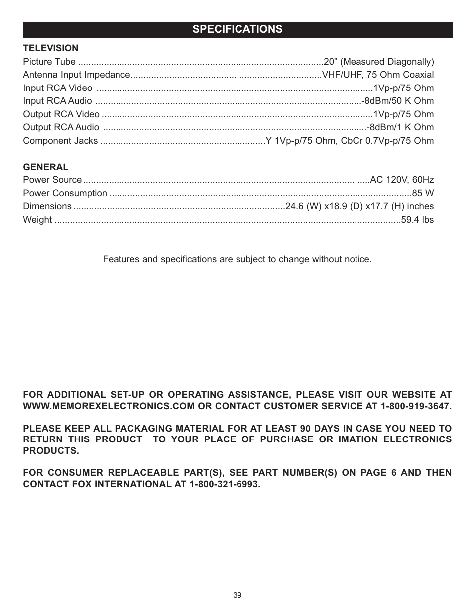 Memorex MT2028D-BLK User Manual | Page 40 / 82