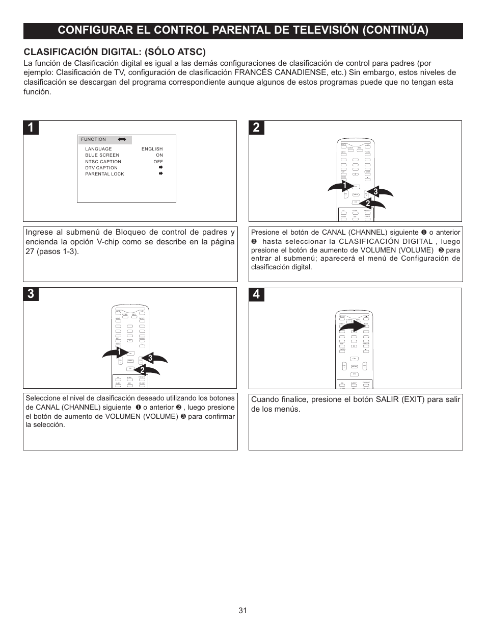 Clasificación digital: (sólo atsc) | Memorex MT2028D-BLK User Manual | Page 73 / 82