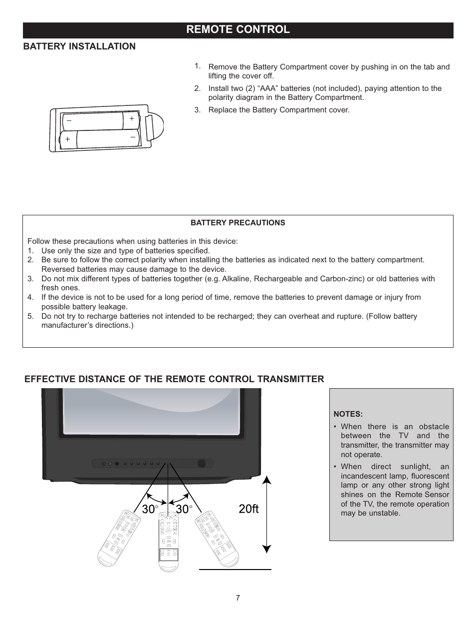 Remote control | Memorex MT2028D-BLK User Manual | Page 8 / 82