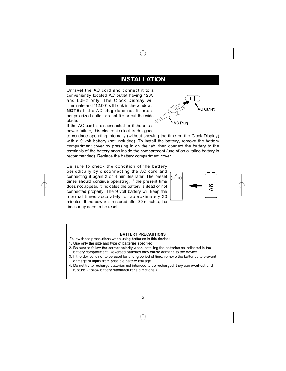 Installation | Memorex MC2842 User Manual | Page 7 / 19