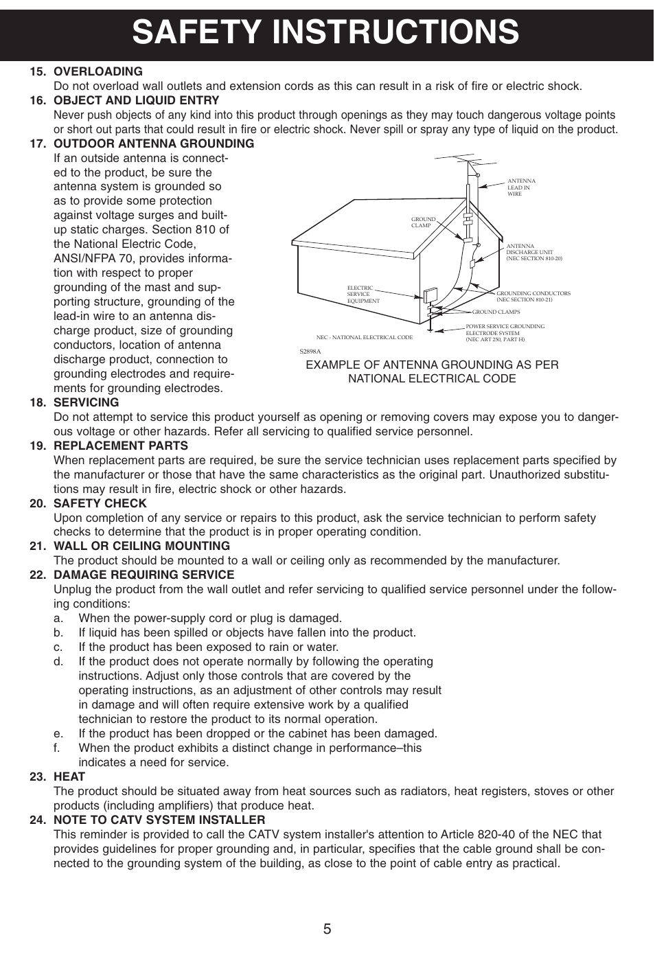 Safety instructions | Memorex MP8805 User Manual | Page 6 / 19