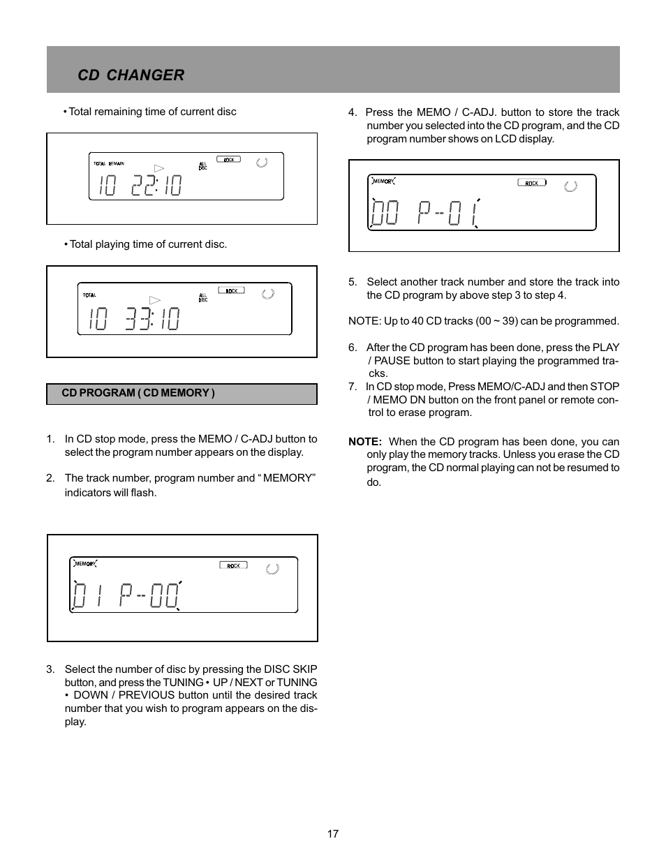 Cd changer | Memorex MX5520SPKA User Manual | Page 19 / 26