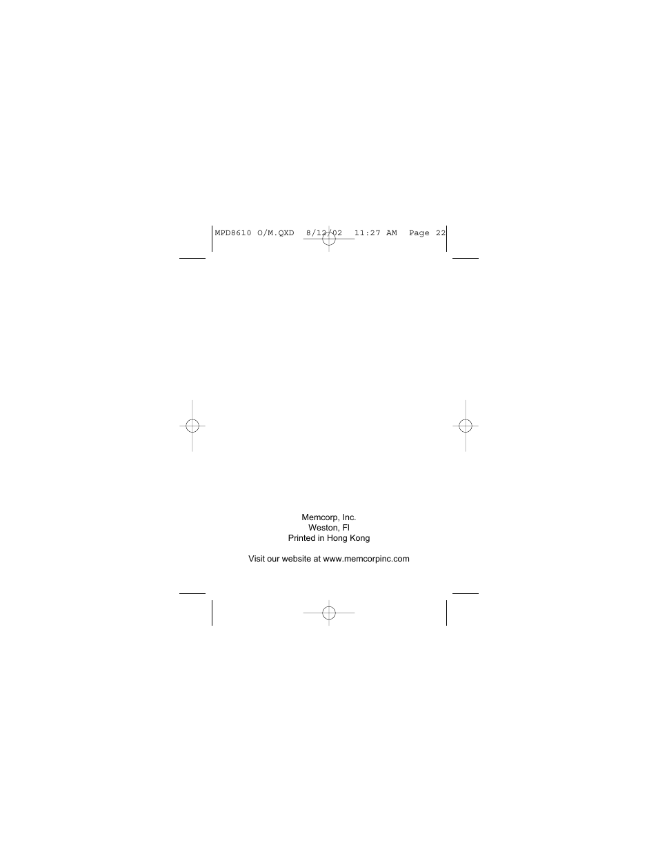 Memorex MPD8610 User Manual | Page 23 / 23