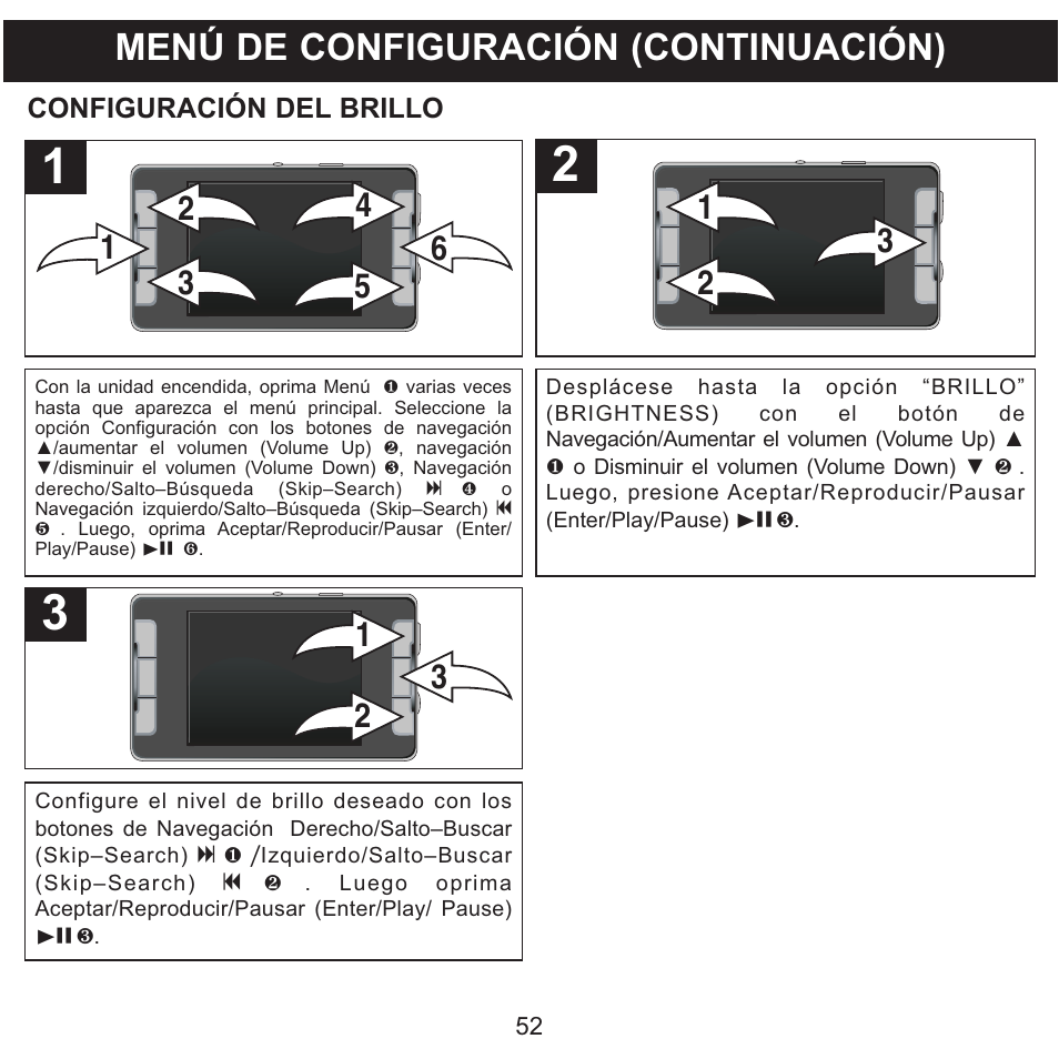 Menú de configuración (continuación) | Memorex MMP9008 User Manual | Page 123 / 142