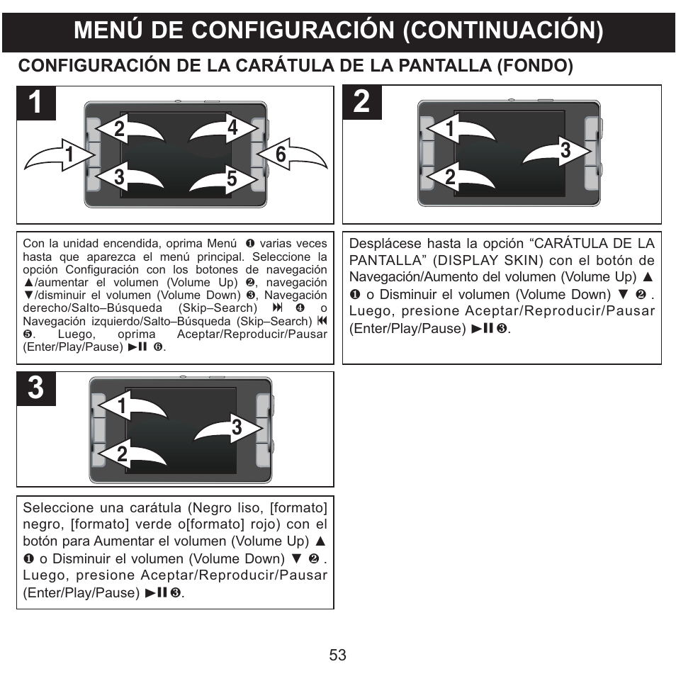 Menú de configuración (continuación) | Memorex MMP9008 User Manual | Page 124 / 142