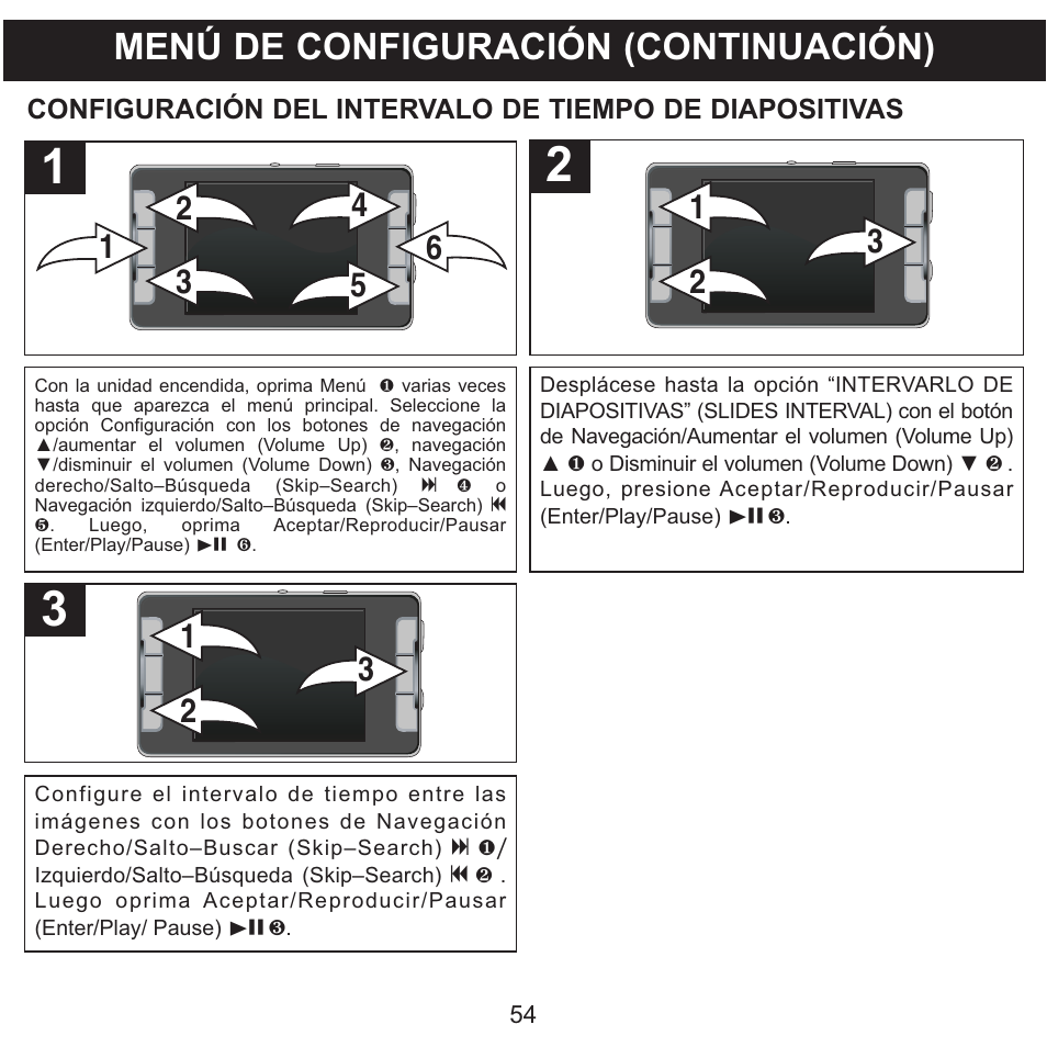 Menú de configuración (continuación) | Memorex MMP9008 User Manual | Page 125 / 142