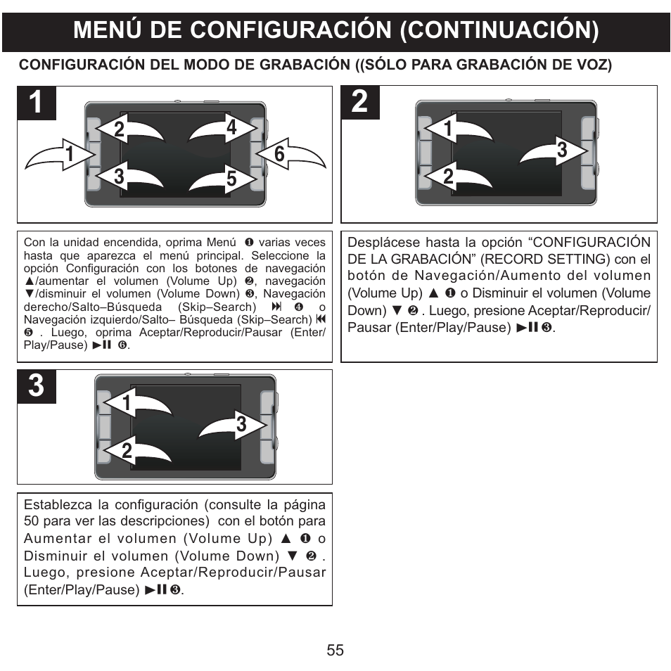 Menú de configuración (continuación) | Memorex MMP9008 User Manual | Page 126 / 142