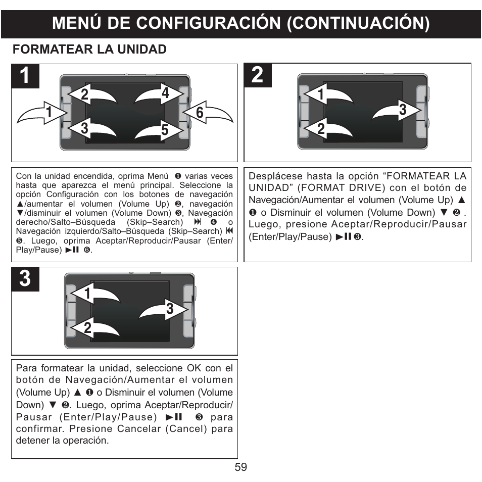 Menú de configuración (continuación) | Memorex MMP9008 User Manual | Page 130 / 142