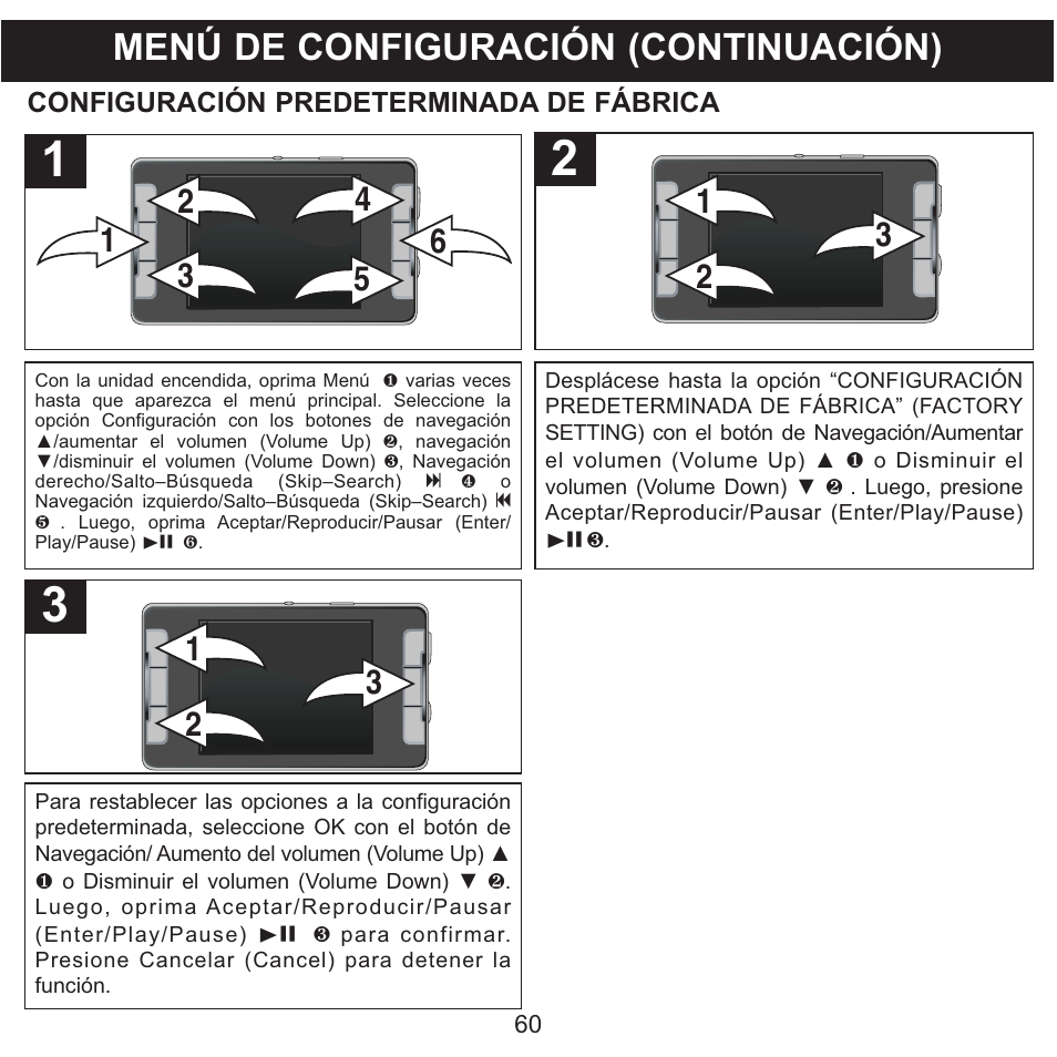 Menú de configuración (continuación) | Memorex MMP9008 User Manual | Page 131 / 142