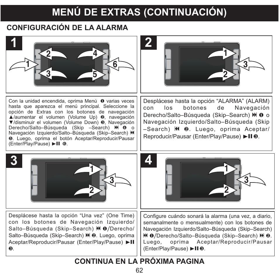 Menú de extras (continuación) | Memorex MMP9008 User Manual | Page 133 / 142
