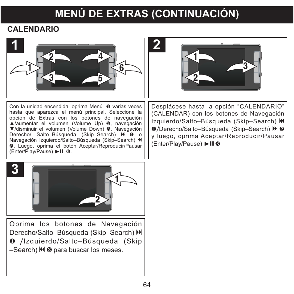 Menú de extras (continuación) | Memorex MMP9008 User Manual | Page 135 / 142