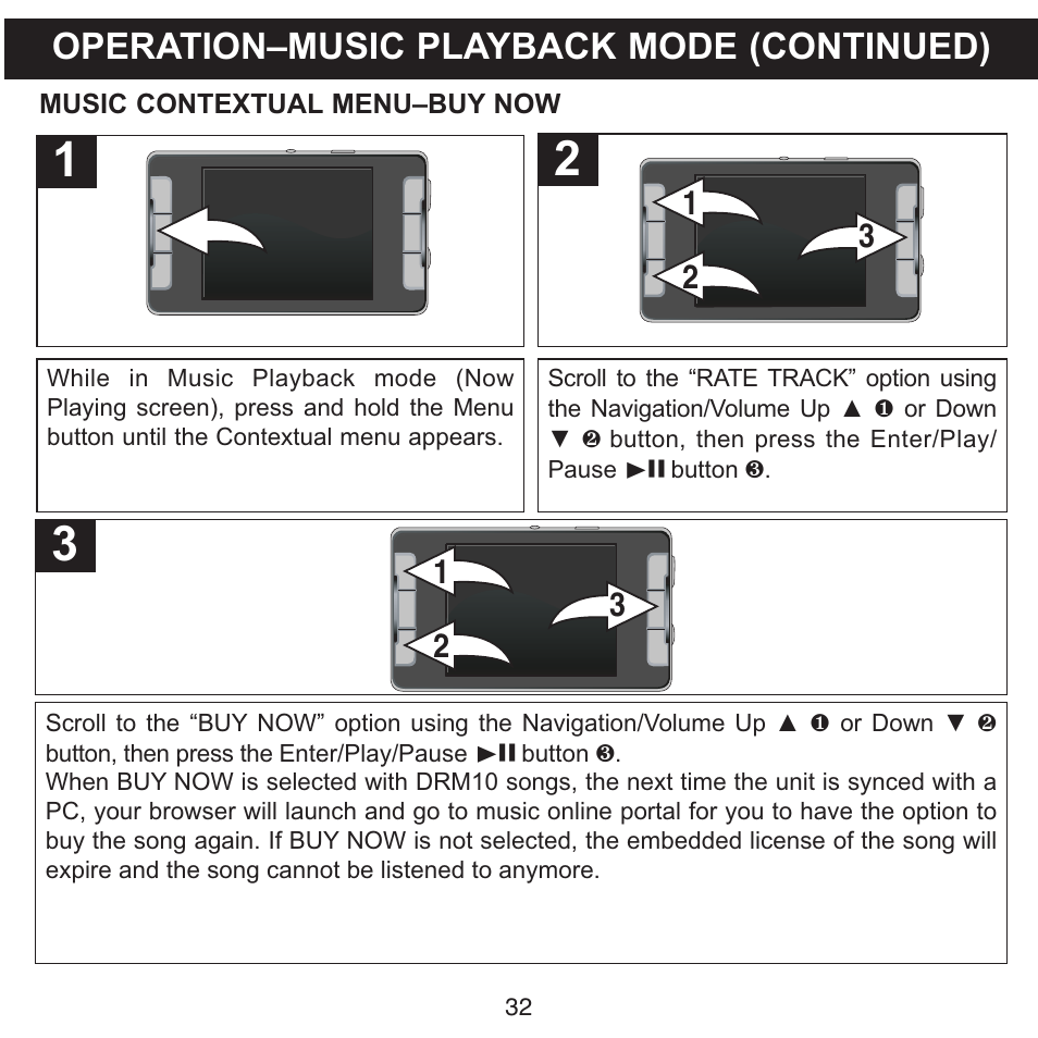 Operation–music playback mode (continued) | Memorex MMP9008 User Manual | Page 33 / 142