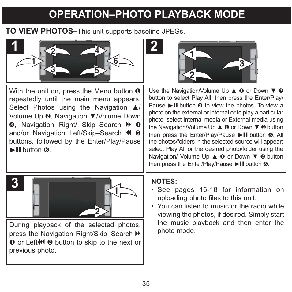 Operation–photo playback mode | Memorex MMP9008 User Manual | Page 36 / 142