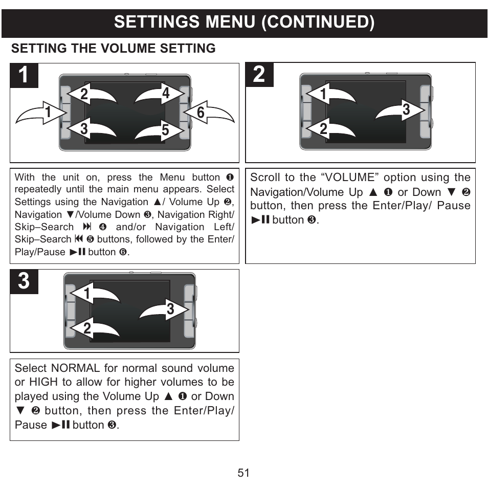 Settings menu (continued) | Memorex MMP9008 User Manual | Page 52 / 142