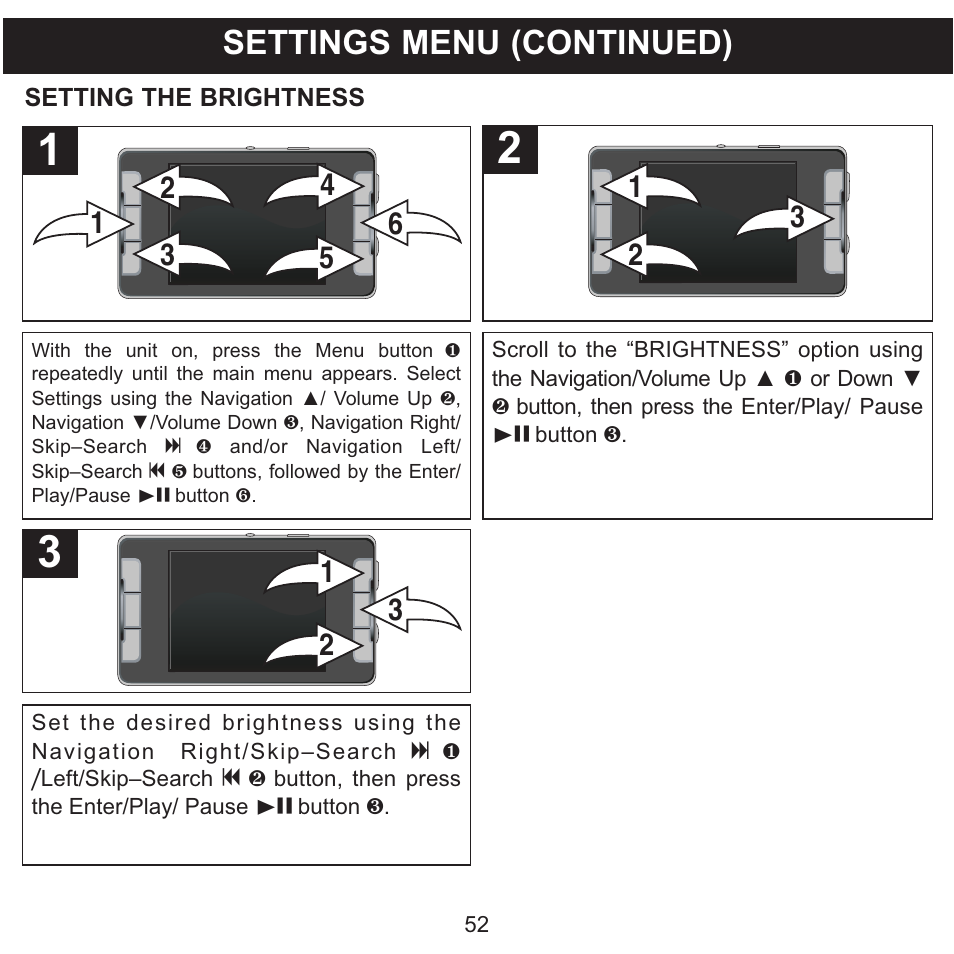 Settings menu (continued) | Memorex MMP9008 User Manual | Page 53 / 142