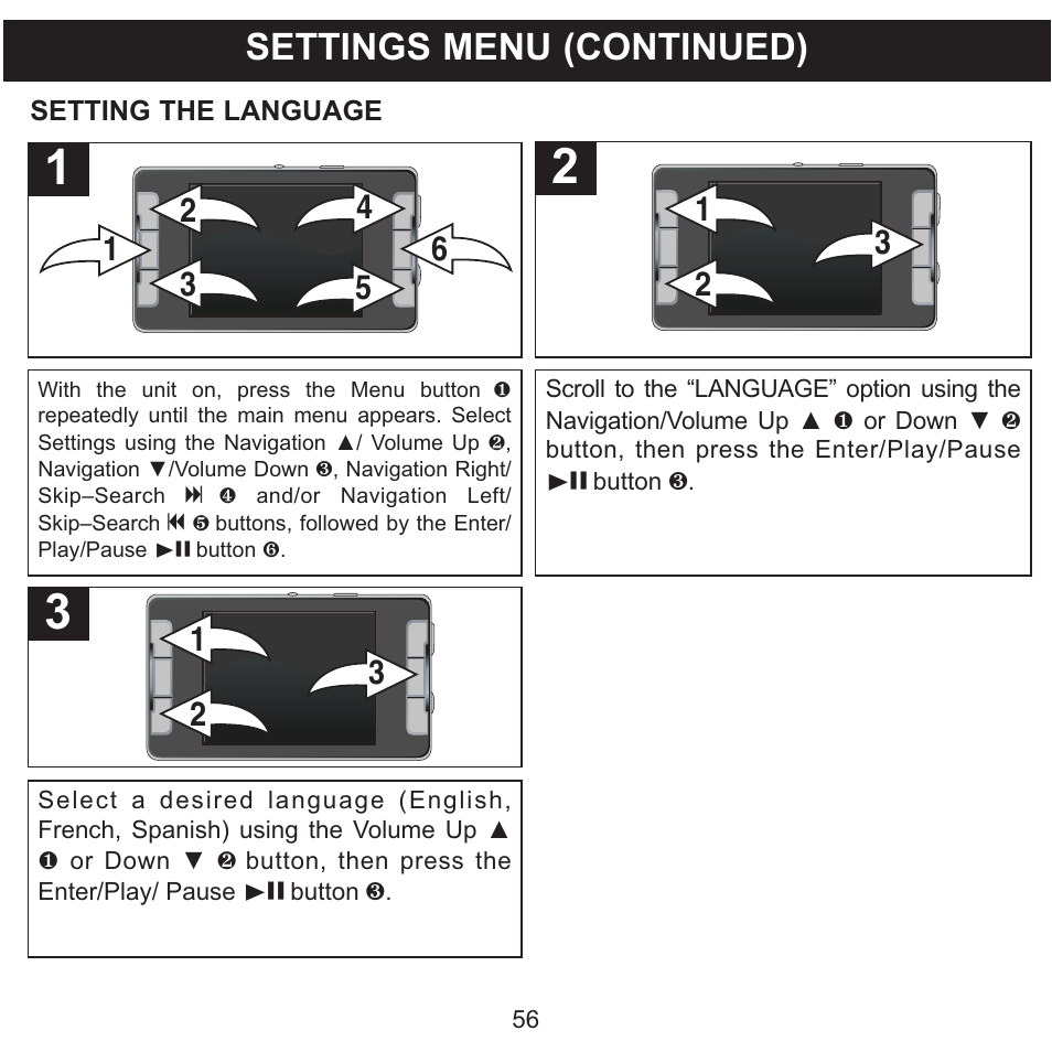 Settings menu (continued) | Memorex MMP9008 User Manual | Page 57 / 142