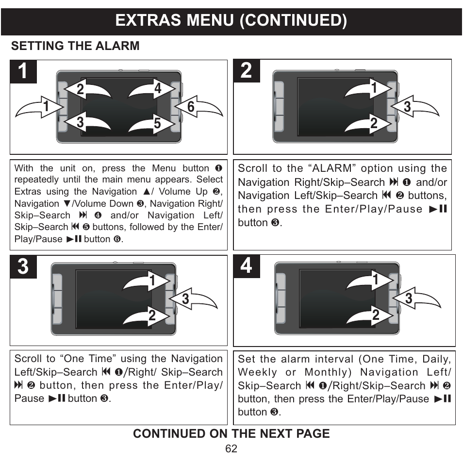 Extras menu (continued) | Memorex MMP9008 User Manual | Page 63 / 142