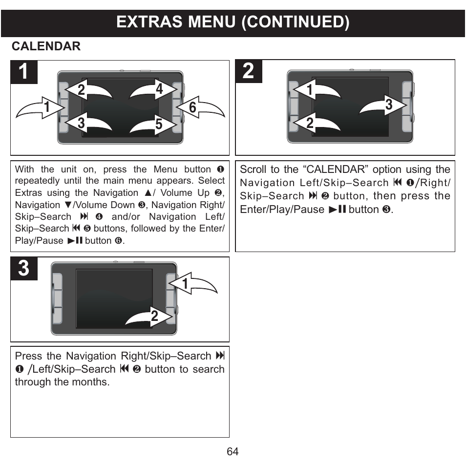 Extras menu (continued) | Memorex MMP9008 User Manual | Page 65 / 142