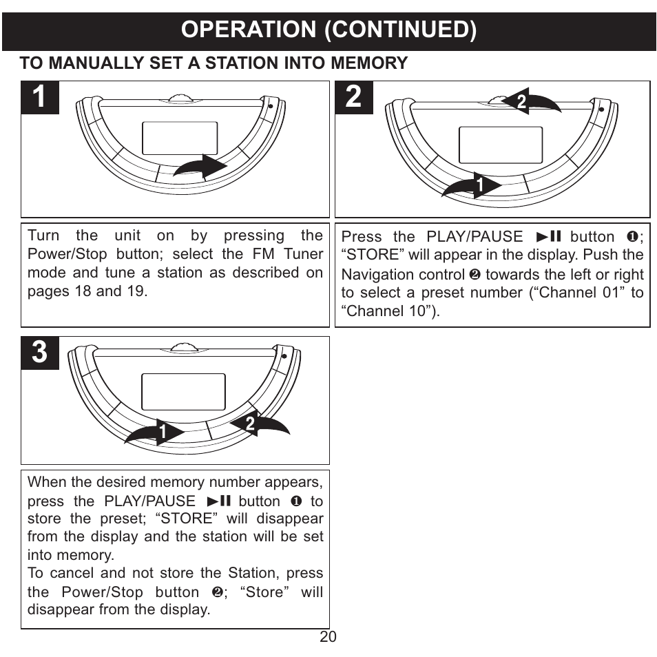 Operation (continued) | Memorex MMP8560 User Manual | Page 21 / 41