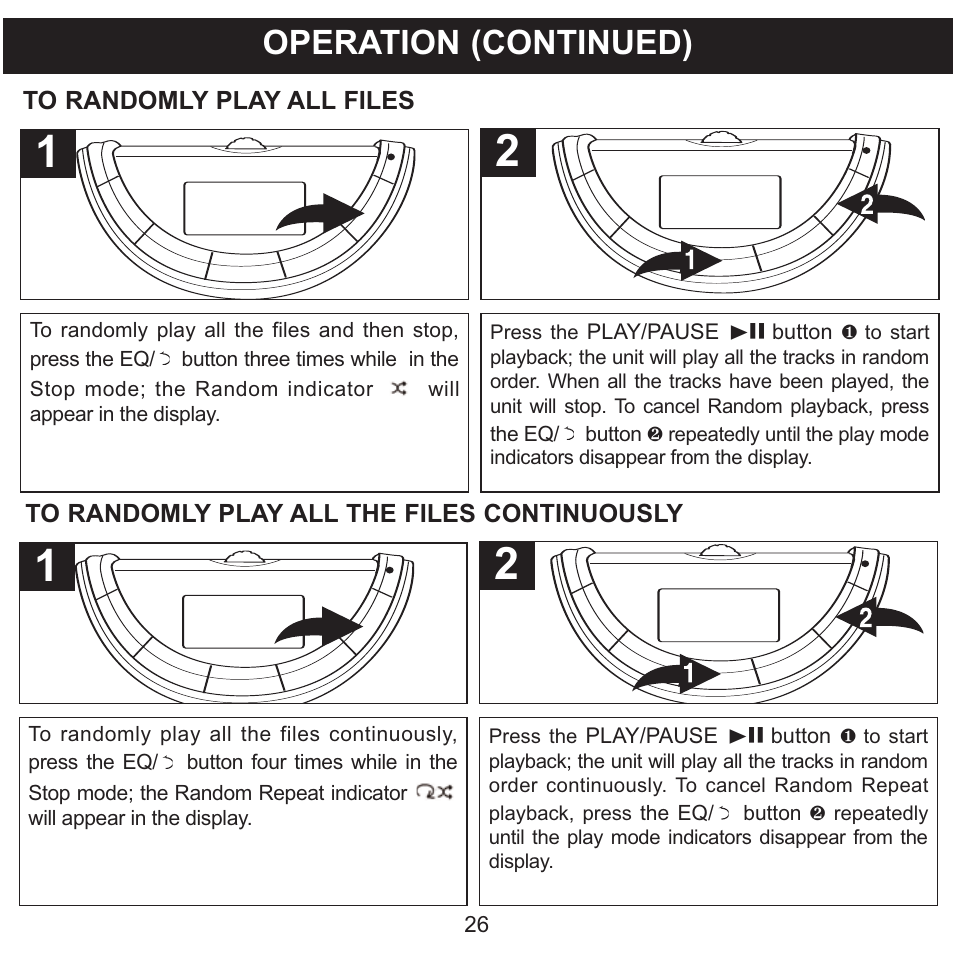 Operation (continued) | Memorex MMP8560 User Manual | Page 27 / 41