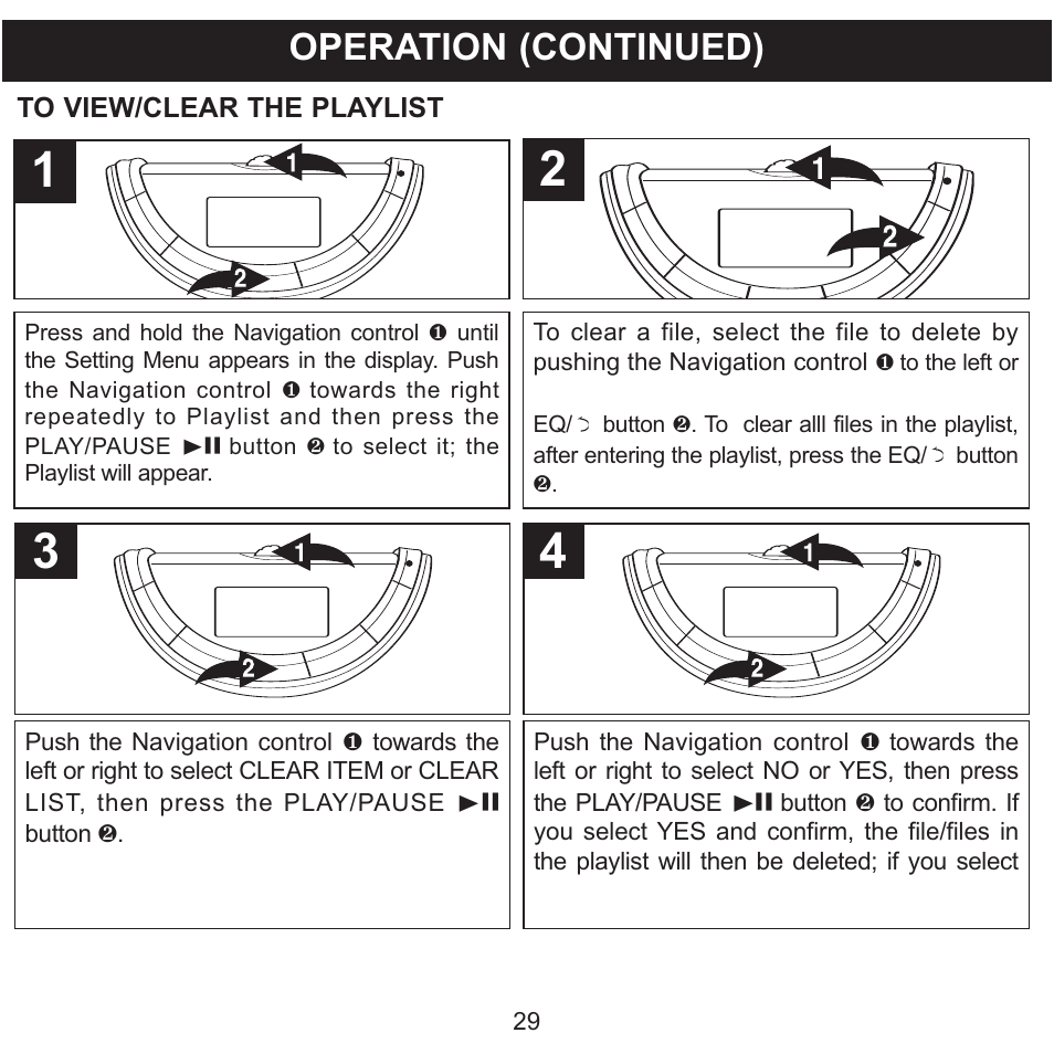 Operation (continued) | Memorex MMP8560 User Manual | Page 30 / 41