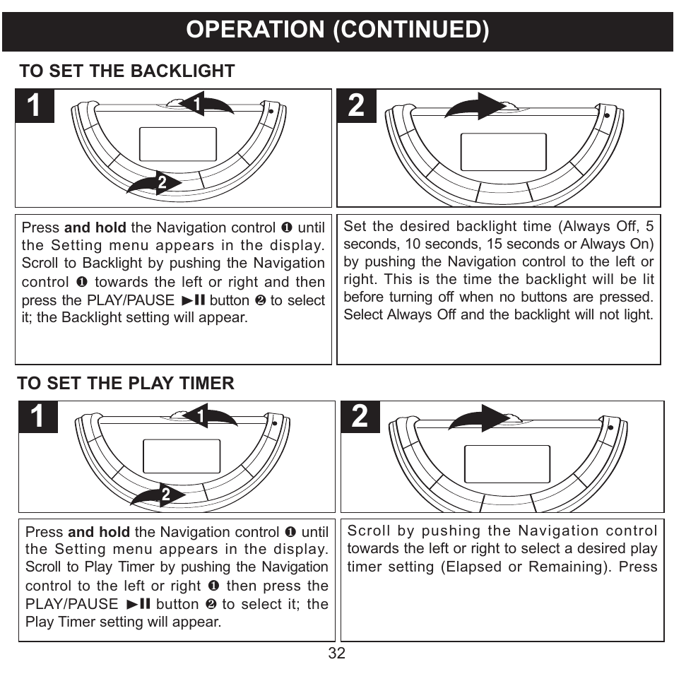 Operation (continued) | Memorex MMP8560 User Manual | Page 33 / 41