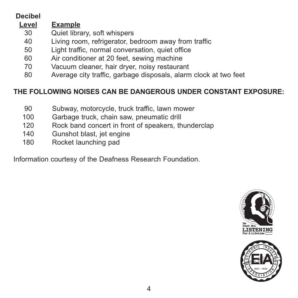 Listening | Memorex MMP8560 User Manual | Page 5 / 41