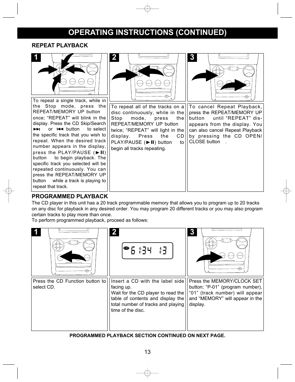 Operating instructions (continued) | Memorex MX4302 User Manual | Page 14 / 21