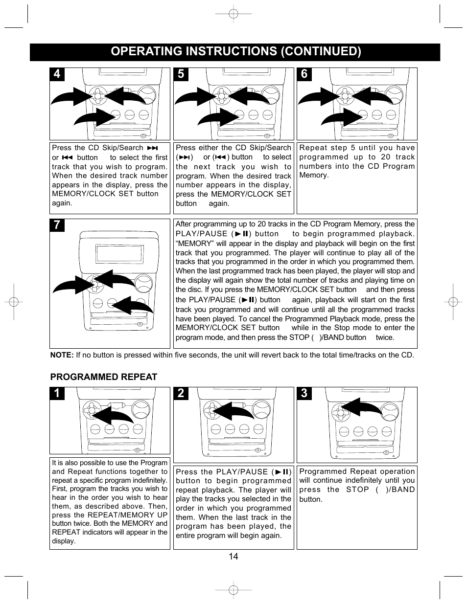 Operating instructions (continued) | Memorex MX4302 User Manual | Page 15 / 21